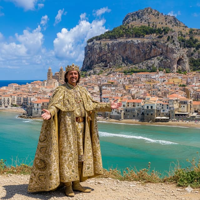 Cefalù avec le roi Roger
